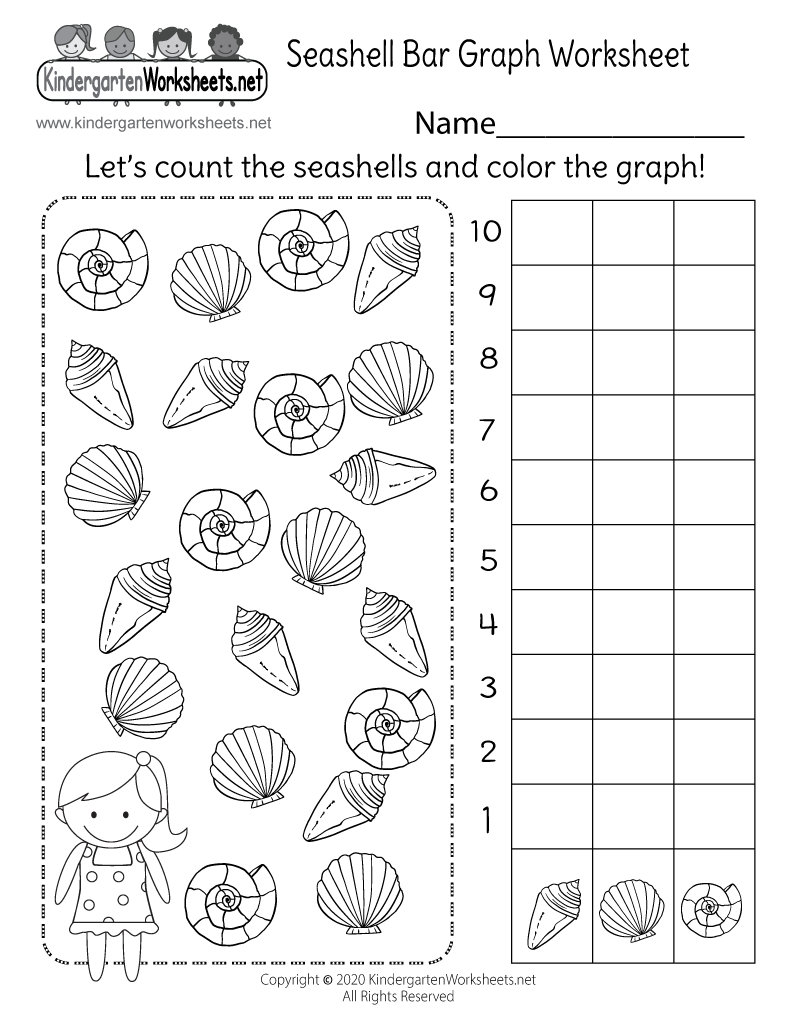 Seashell Bar Graph Worksheet - Free Printable, Digital, &amp;amp; Pdf within Free Printable Graphs for Kindergarten