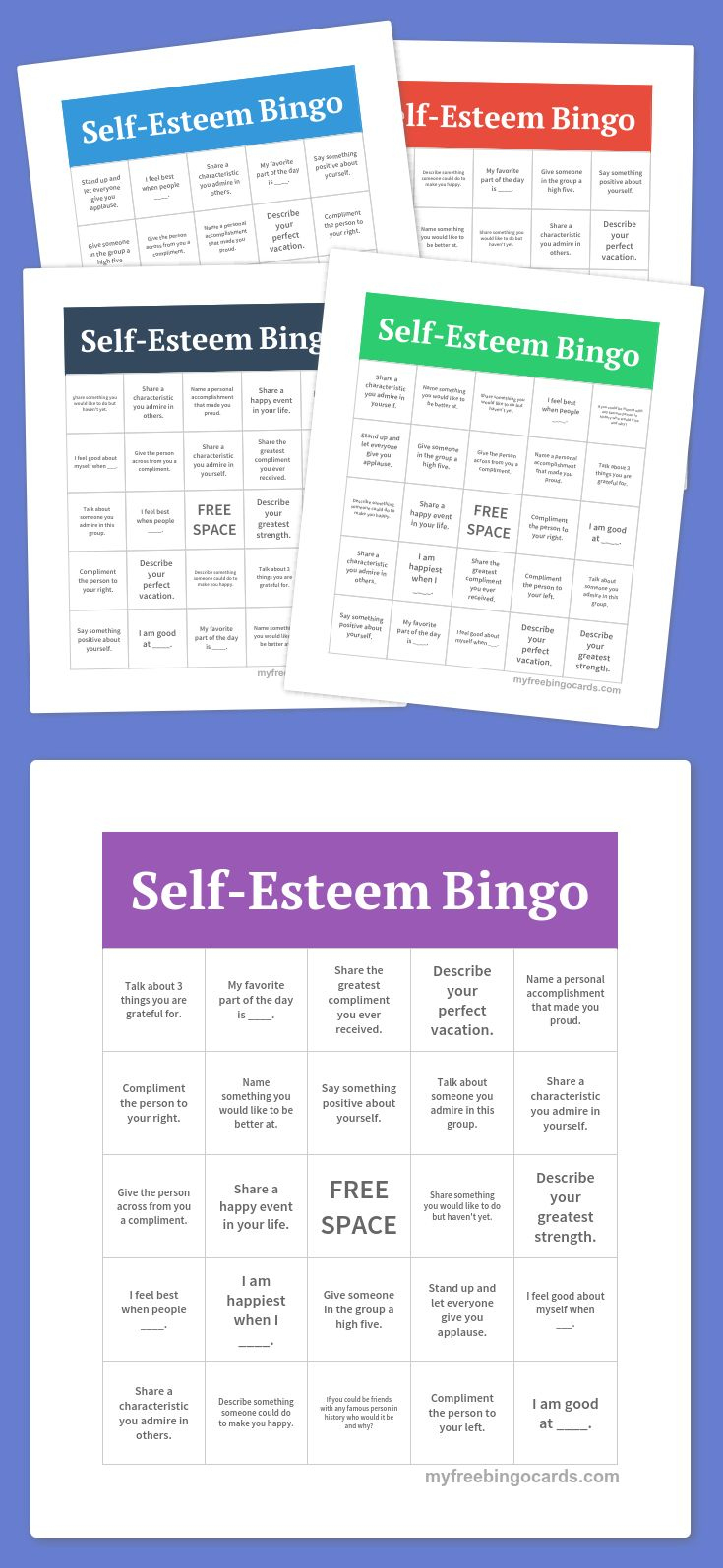 Self-Esteem Bingo | Free Bingo Cards, Free Printable Bingo Cards intended for Free Printable Self Esteem Bingo