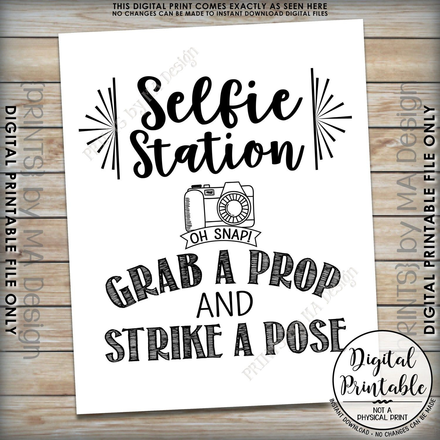 Selfie Station Sign, Grab A Prop And Strike A Pose Selfie Sign with regard to Selfie Station Free Printable