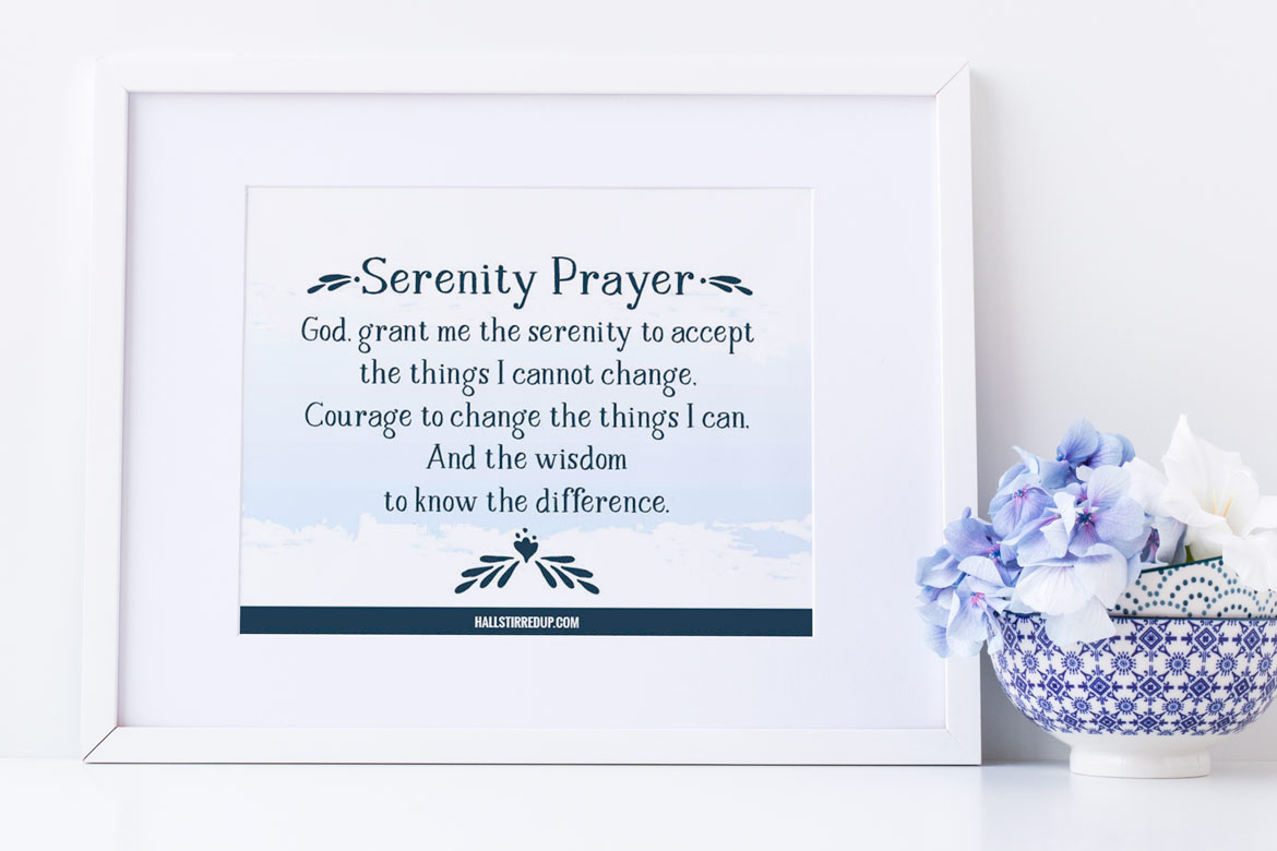 Serenity Prayer Free Printable - Hall Stirred Up regarding Free Printable Serenity Prayer