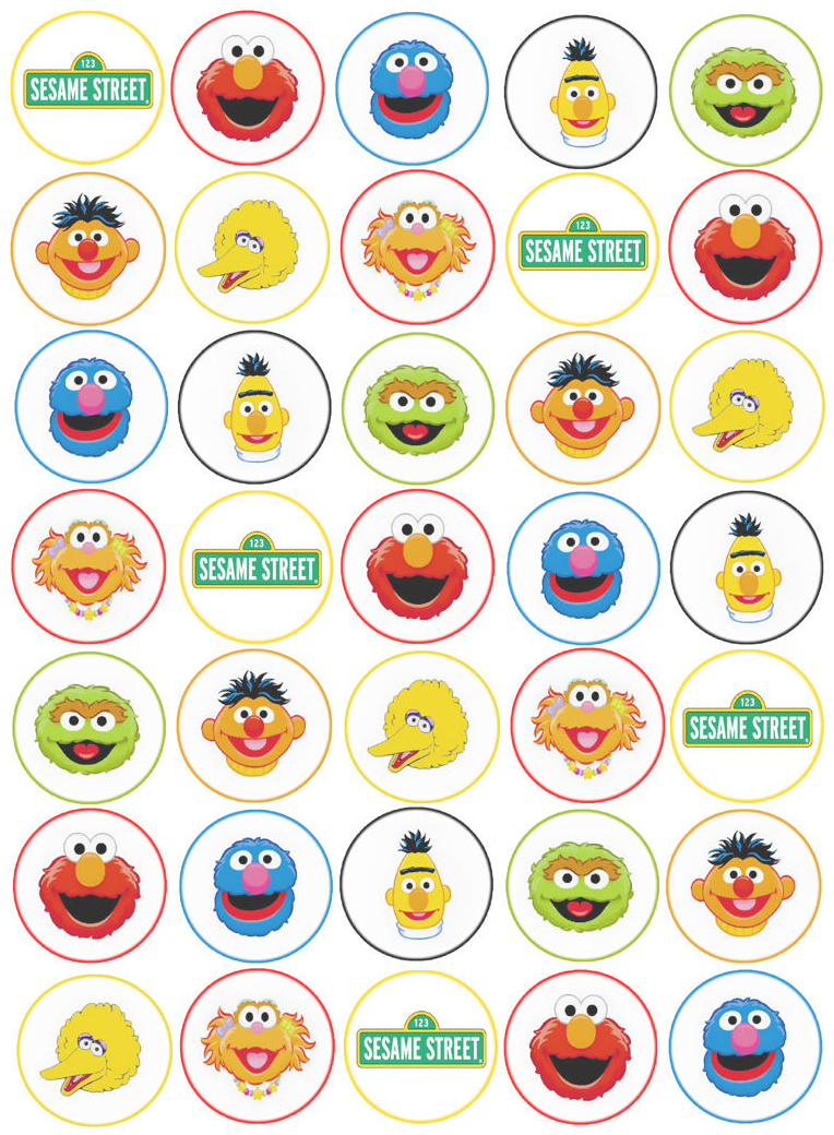 Sesame Street Cupcake Toppers - Colorful And Fun Decorations pertaining to Free Printable Sesame Street Cupcake Toppers