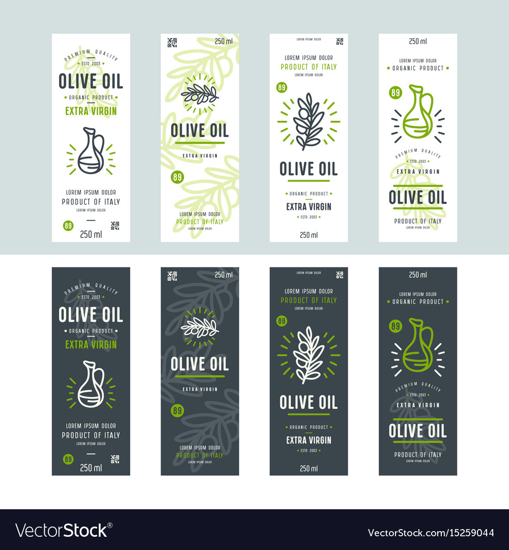 Set Of Templates Label For Olive Oil Royalty Free Vector for Free Printable Olive Oil Labels