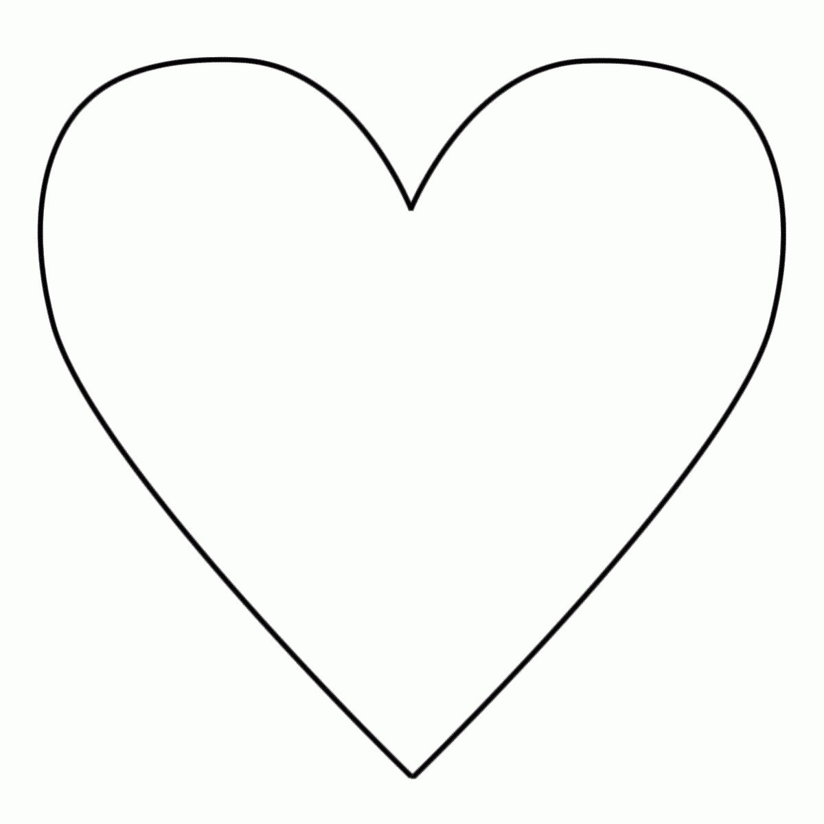 Simple Heart - Coloring Page (Valentine&amp;#039;S Day) | Heart Coloring throughout Free Printable Heart Coloring Pages