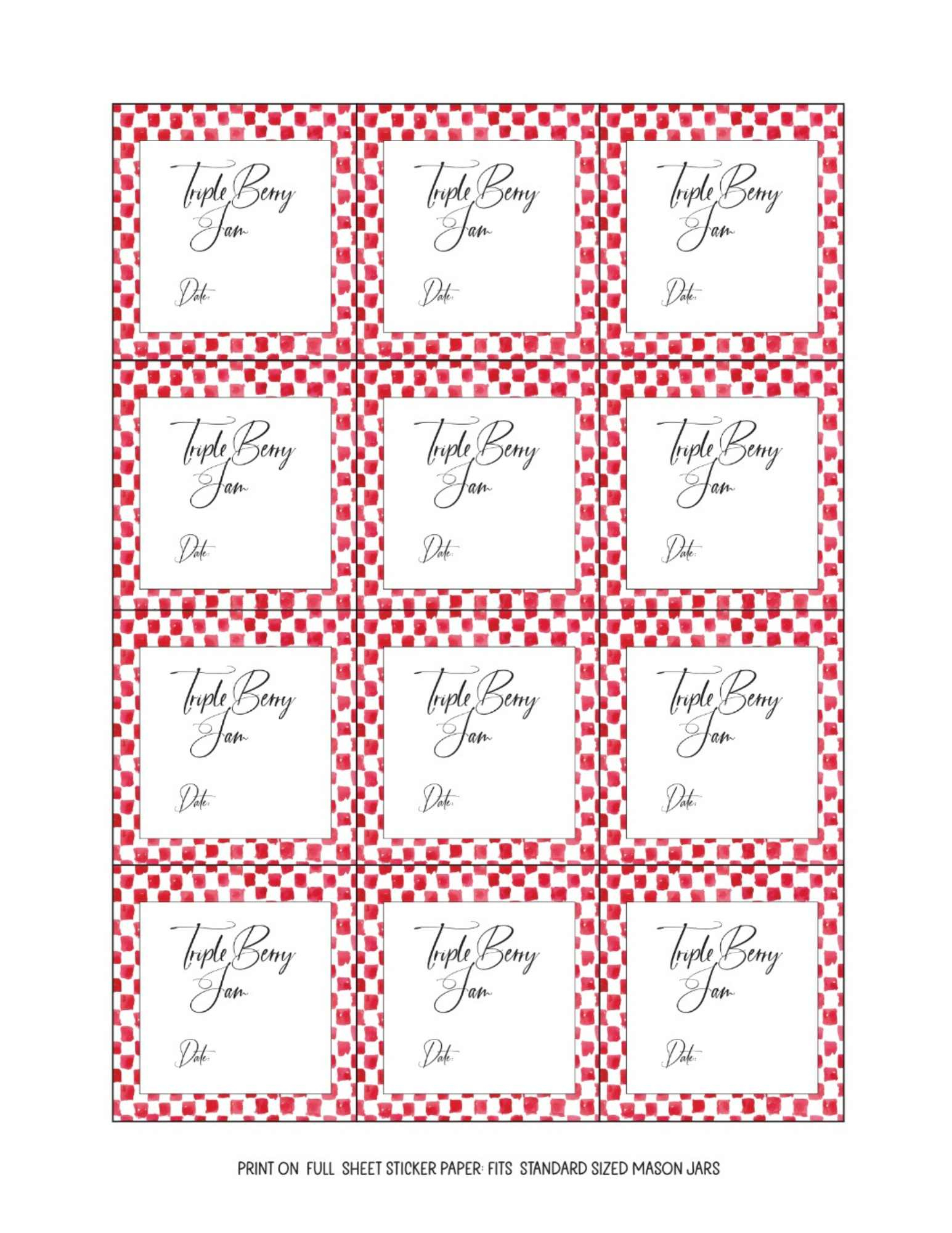 Simply Pretty Jam Jar Labels (Free Printable In 4 Styles) in Free Printable Jam Labels