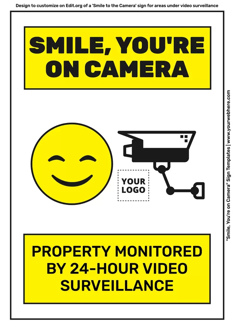 Smile, You Are On Camera Sign Templates inside Printable Video Surveillance Signs Free