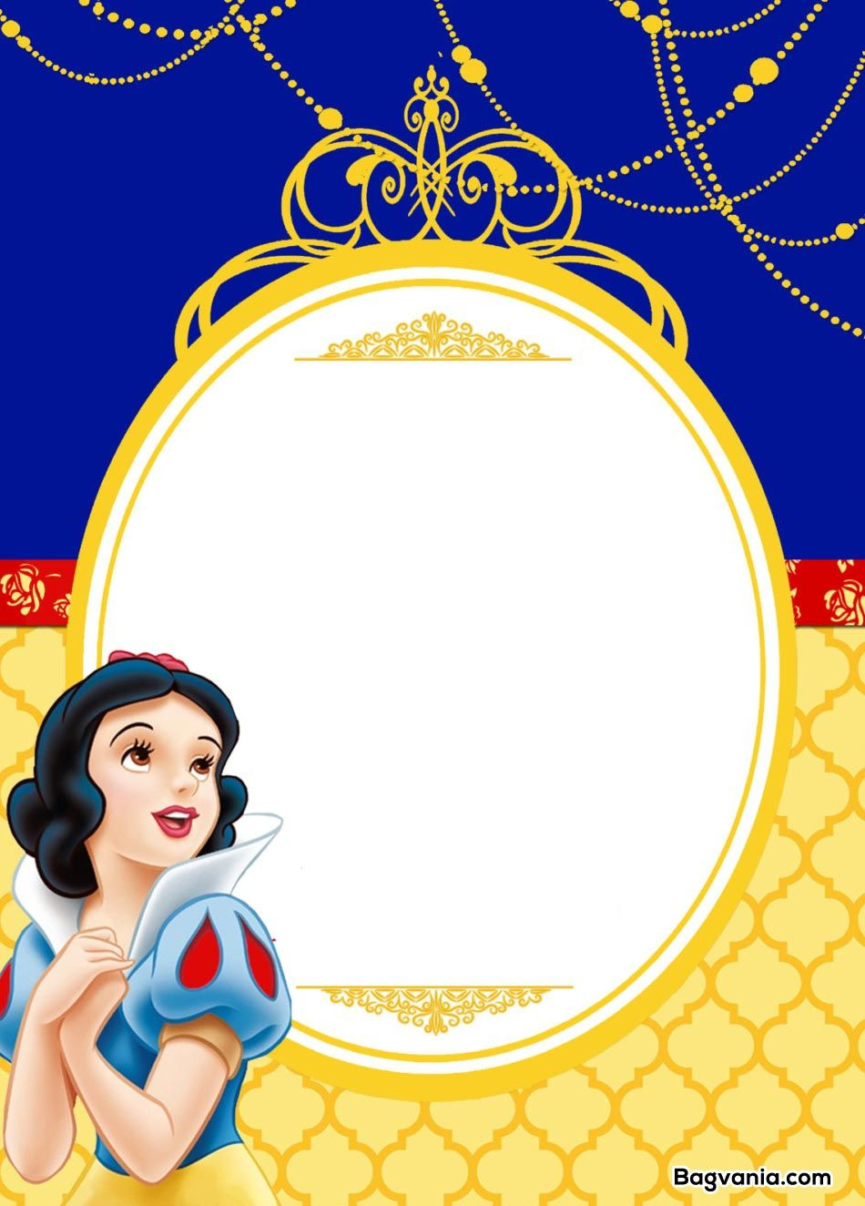 Snow White Birthday Invitations pertaining to Snow White Invitations Free Printable