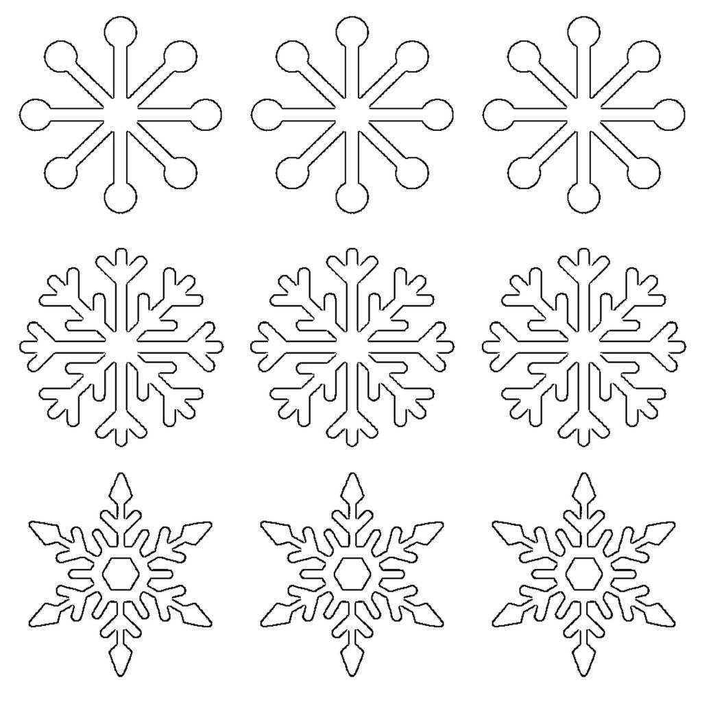 Snowflake Stencil Patterns - Large &amp;amp; Small Templates in Free Printable Snowflakes