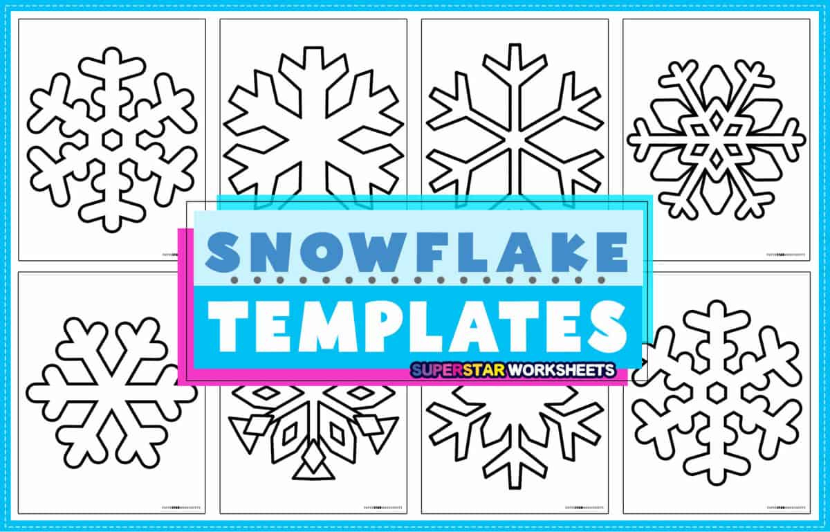 Snowflake Templates - Superstar Worksheets with regard to Free Printable Snowflake Patterns