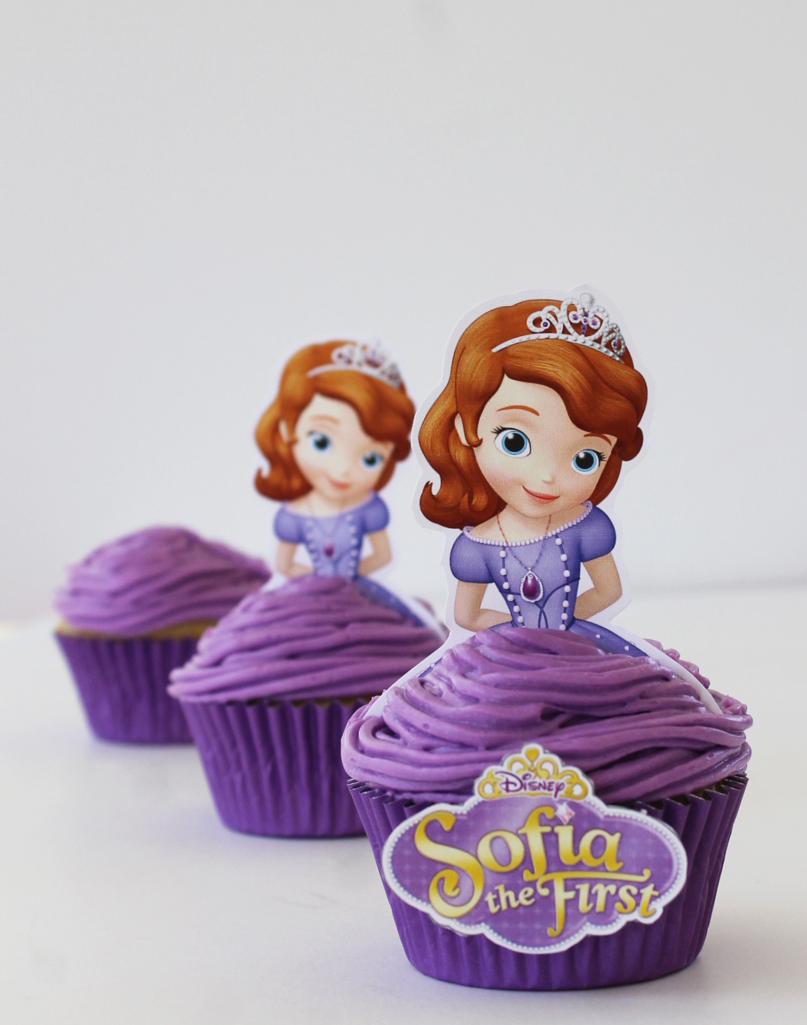 Sophia The First Blueberry Princess Cupcakes for Free Printable Sofia Cupcake Toppers