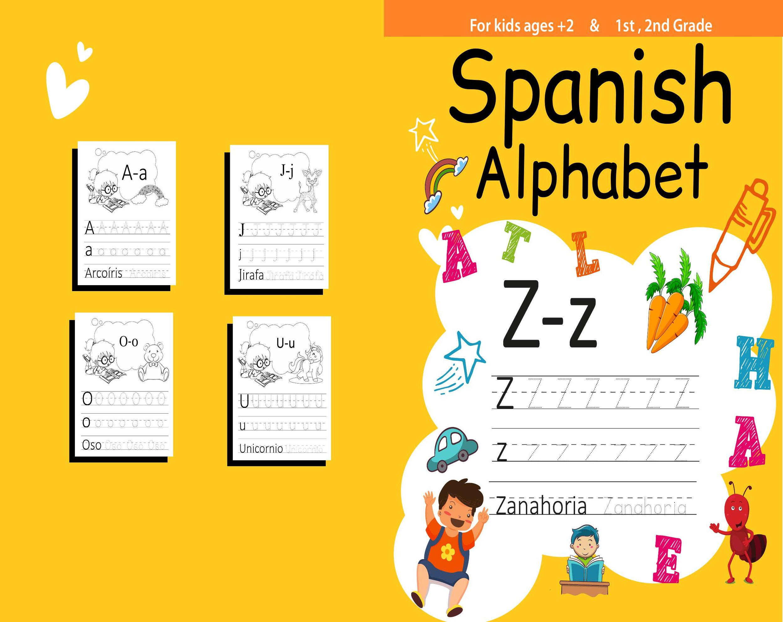 Spanish Alphabet Worksheets - Spanish Books For Kids - Kdp regarding Free Printable Spanish Books