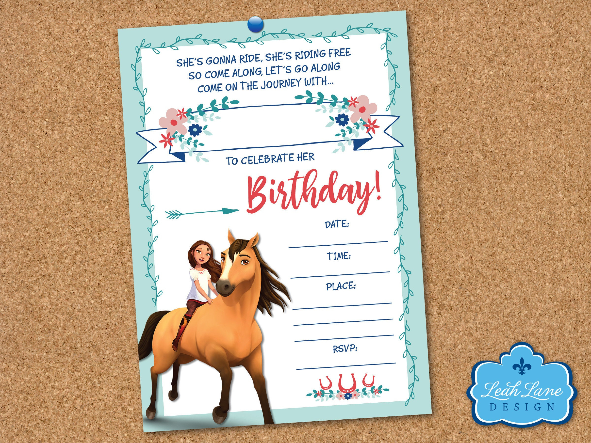 Spirit Riding Free Printable Birthday Party Invitation Horse Party throughout Free Printable Horse Themed Birthday Party Invitations