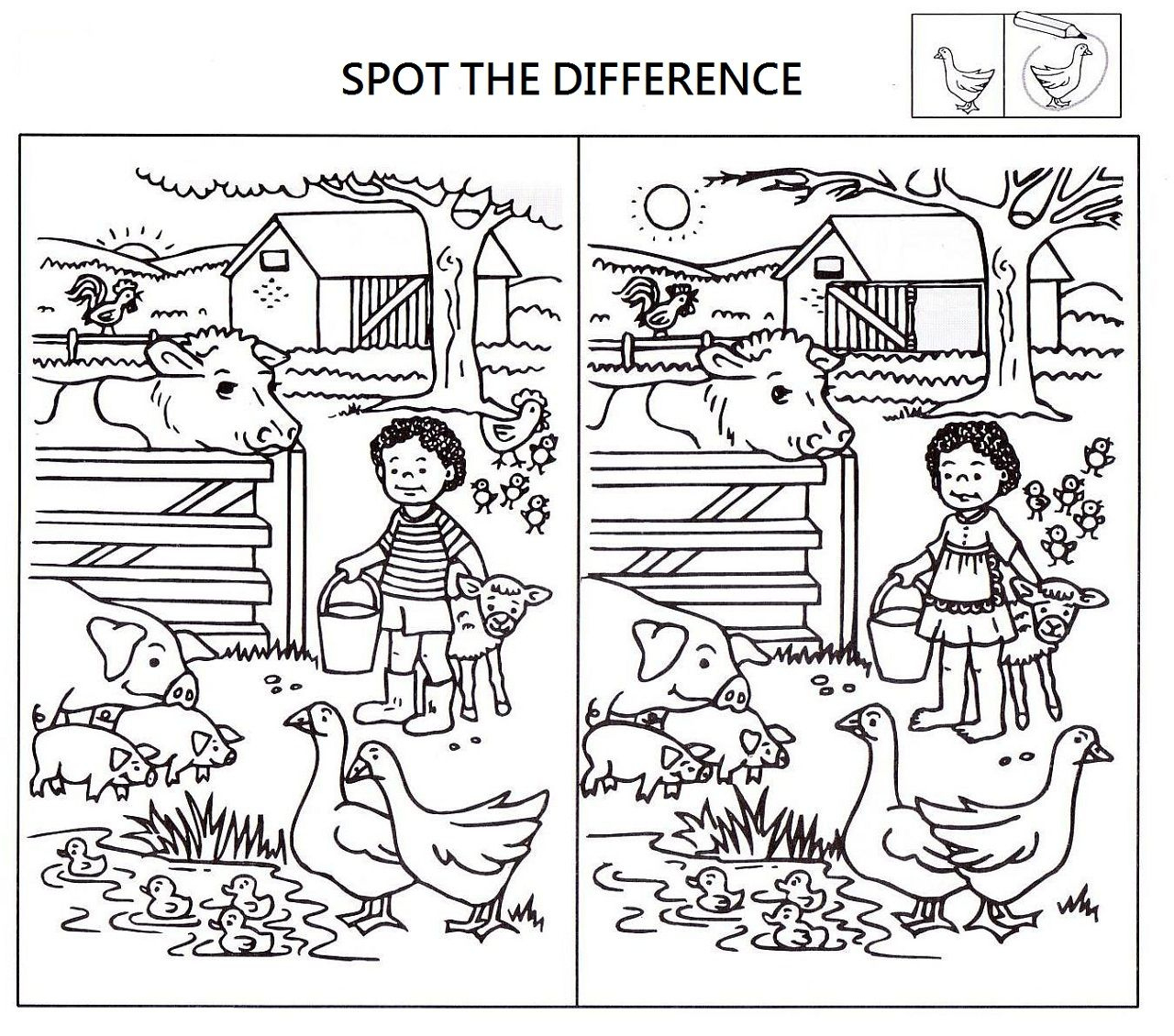 Spot The Difference Worksheets For Kids | Worksheets For Kids inside Free Printable Spot the Difference Worksheets