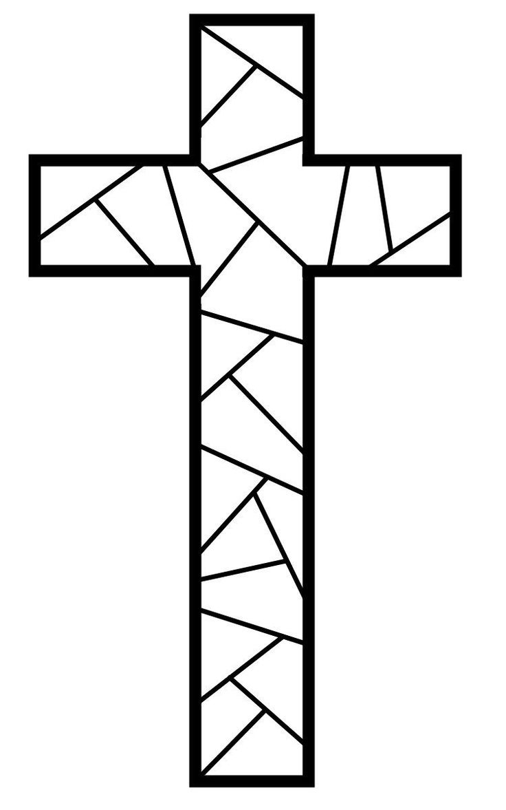 Stained Glass Cross - Religious Craft Project throughout Free Printable Religious Stained Glass Patterns