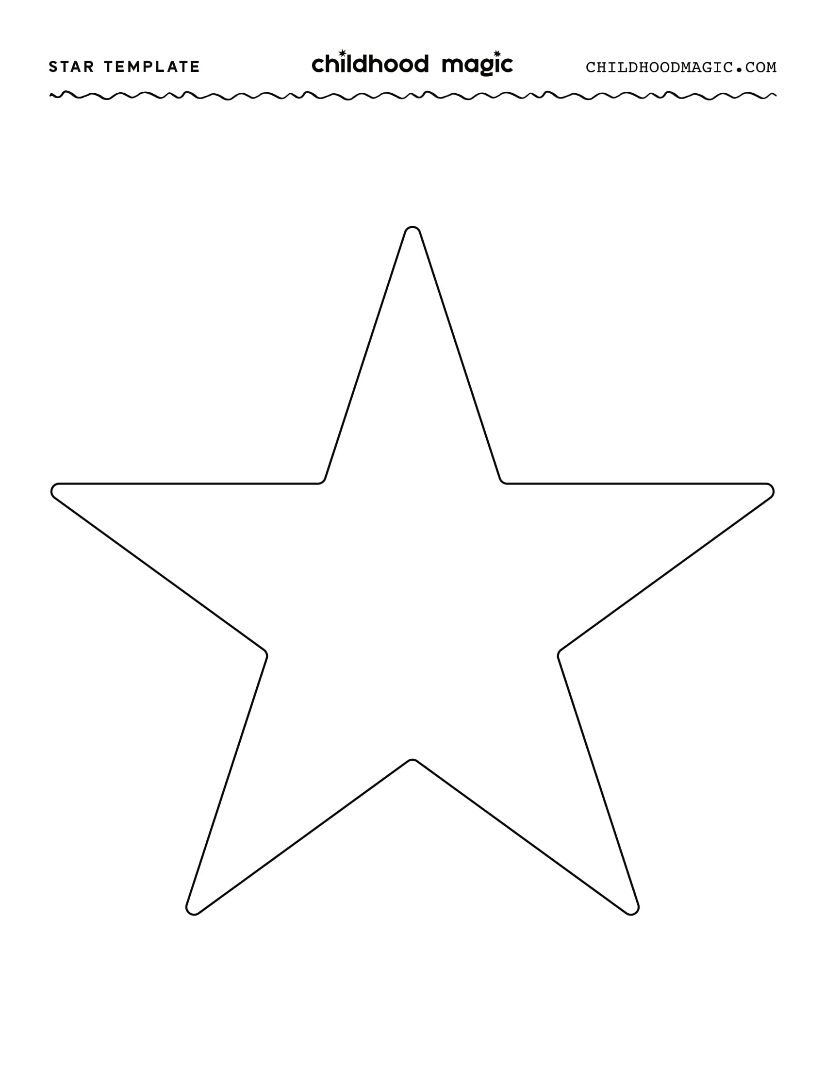 Star Template - Childhood Magic with Star Template Free Printable