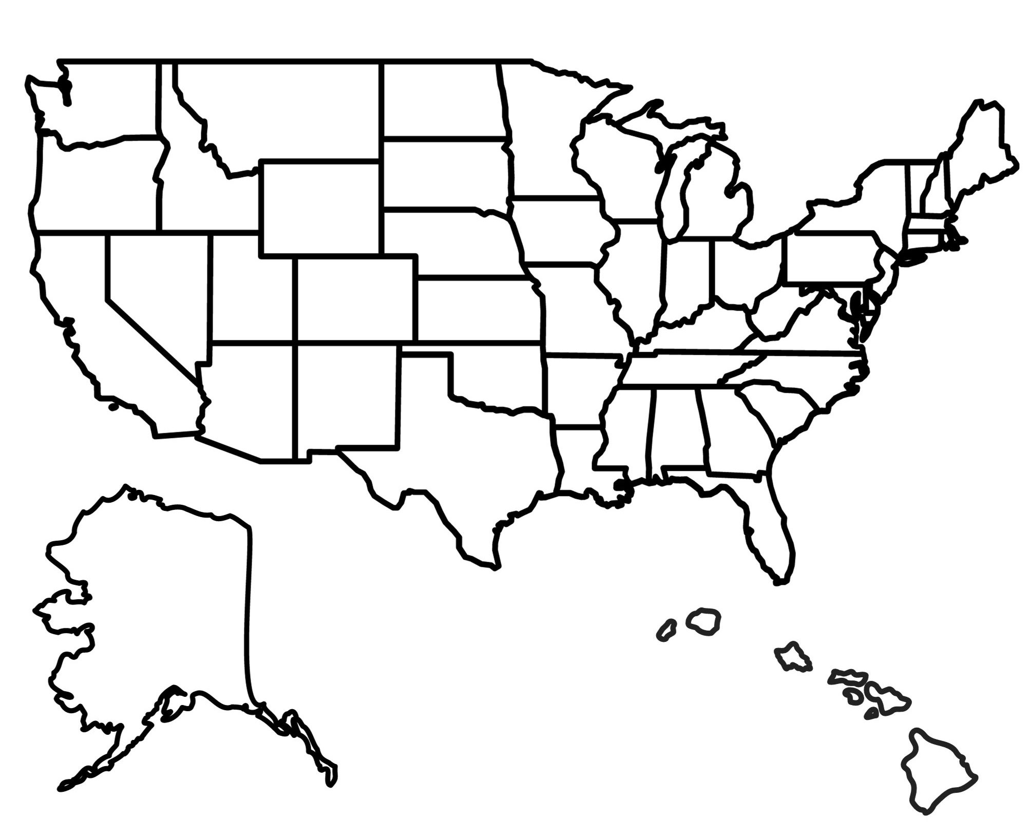 State Outlines: Blank Maps Of The 50 United States - Gis Geography pertaining to Free Printable Blank Map of the United States of America