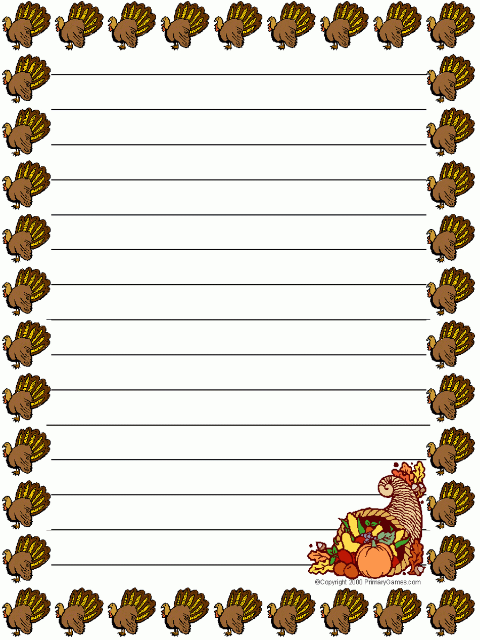 Stationery - Primarygames - Free Printable Worksheets pertaining to Free Printable Thanksgiving Writing Paper