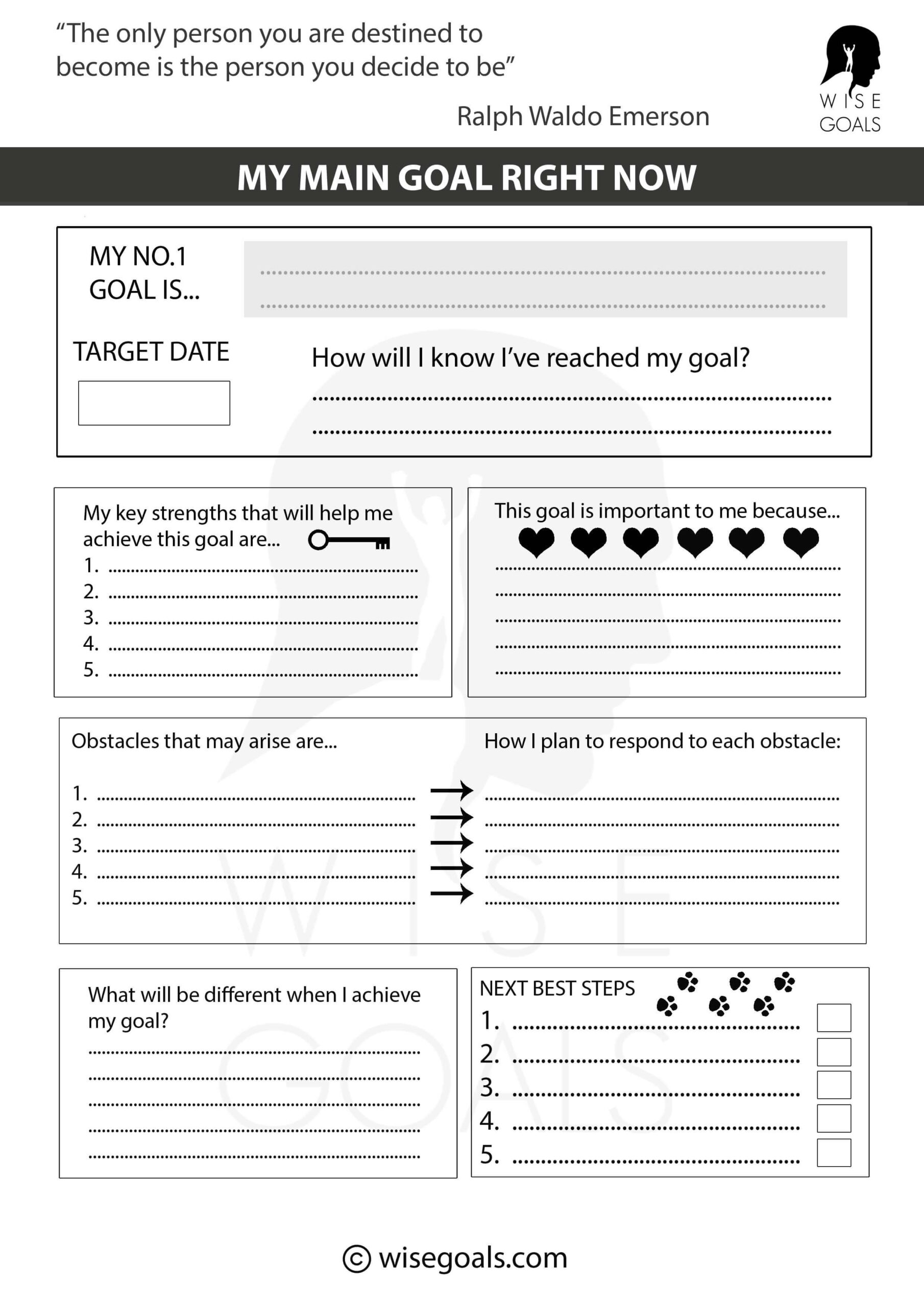 Stylish Goal Setting Worksheets To Print (Pdf, Free) regarding Free Printable Goal Setting Worksheets For Students