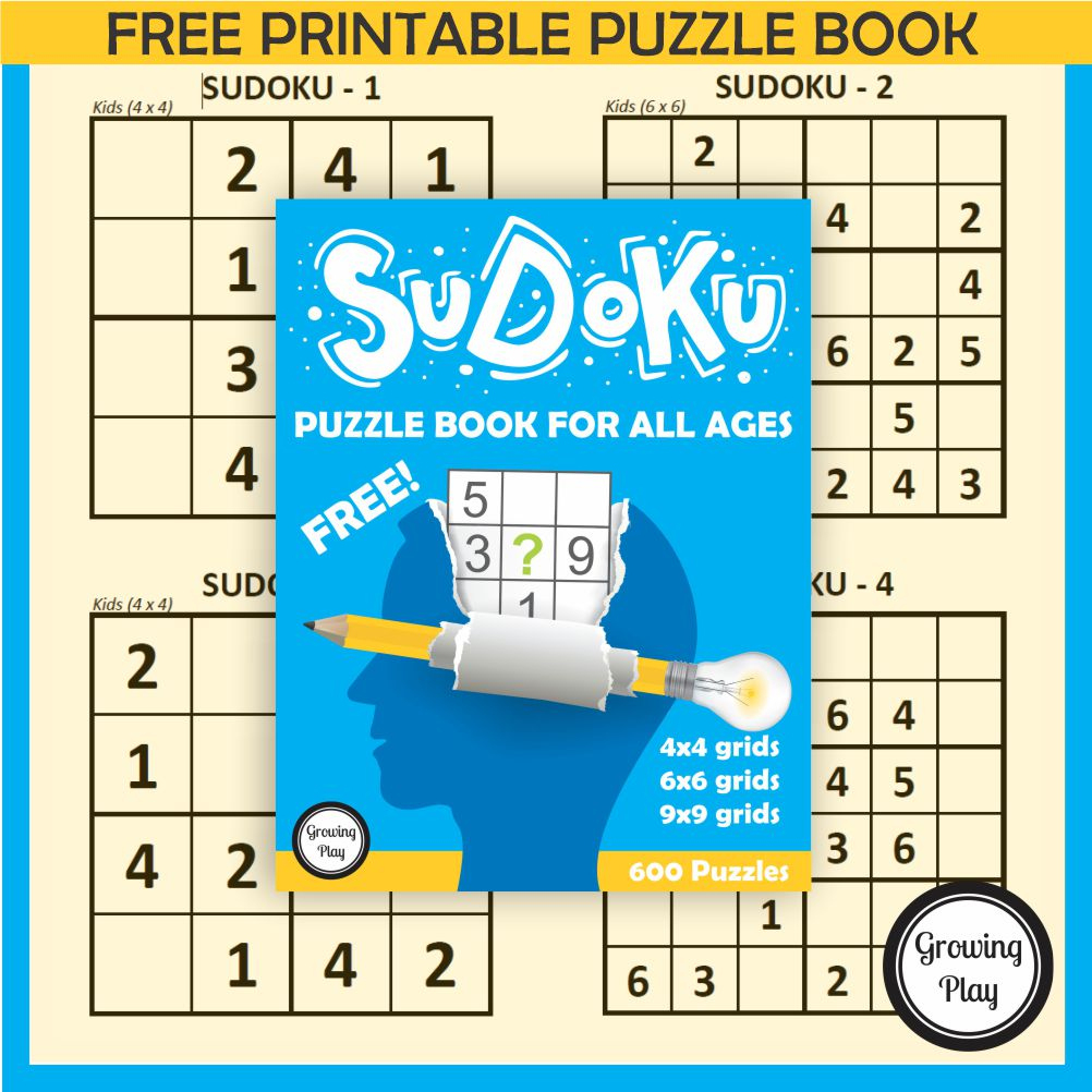 Sudoku For Kids Printable Pdf - Free - Growing Play within Free Printable Sudoku Books