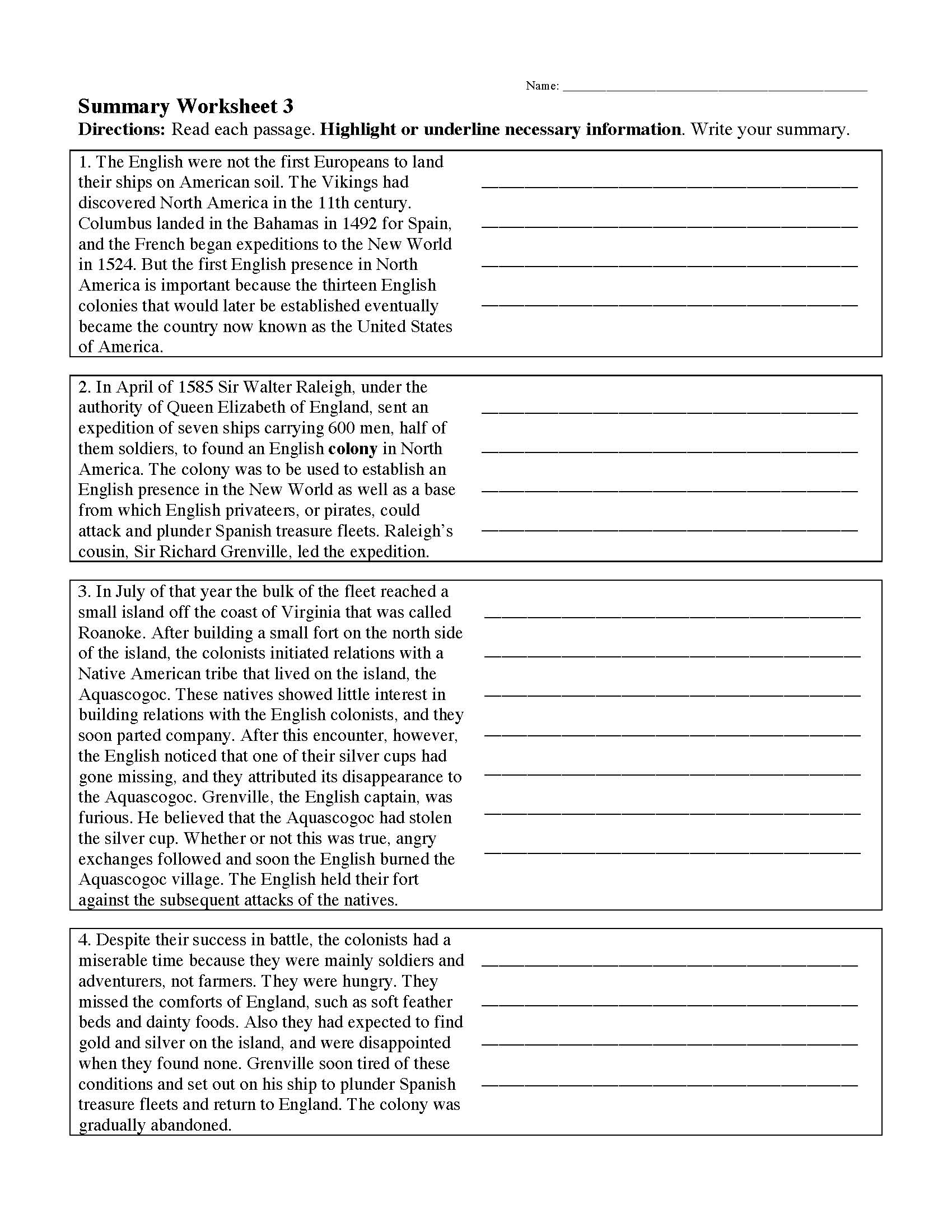 Summarizing Worksheets &amp;amp; Activities | Reading Comprehension in Free Printable Summarizing Worksheets 4Th Grade