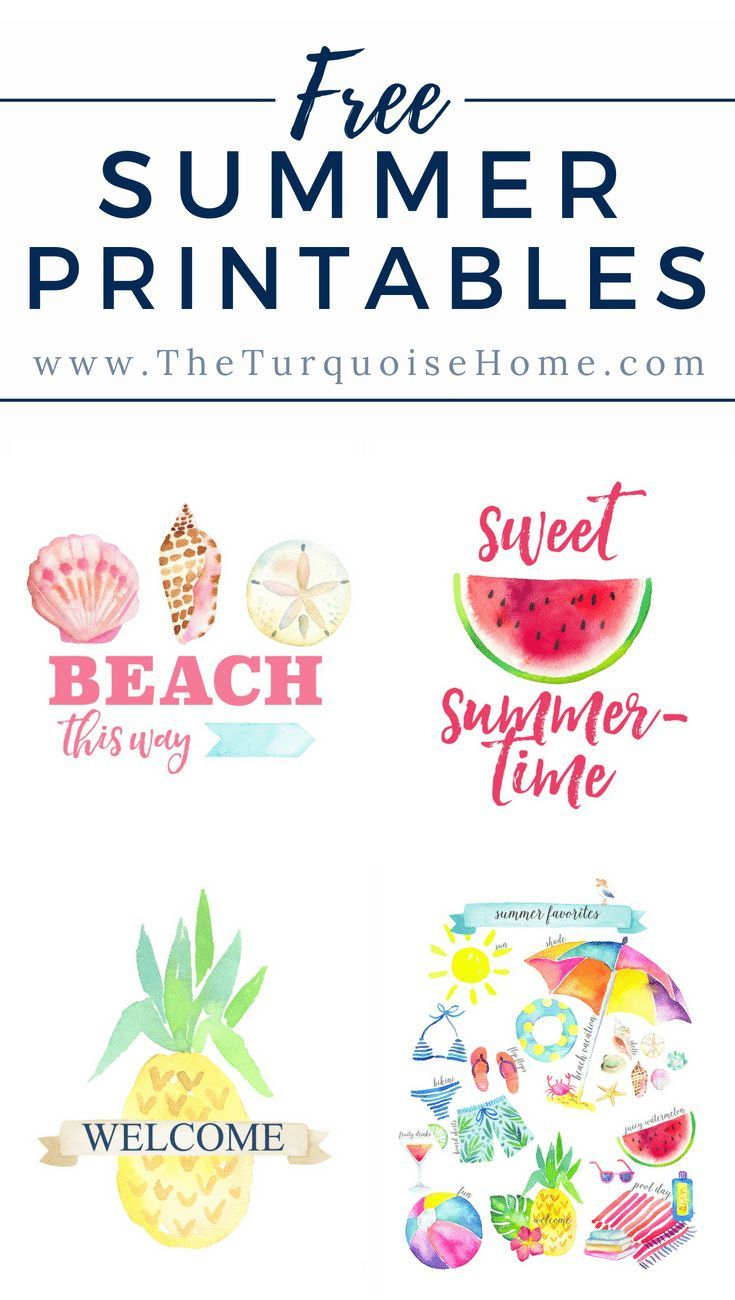 Summer Favorites Printable &amp;amp; More! | Summer Printables Free in Free Printable Summer Pictures