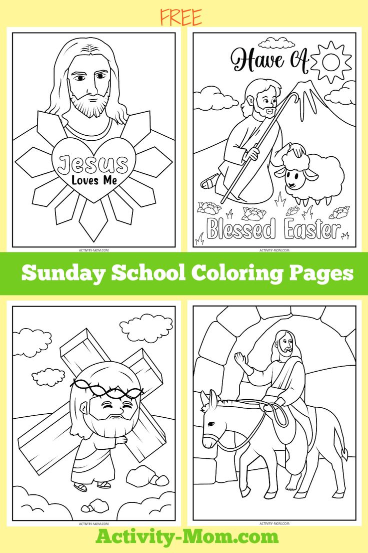 Sunday School Coloring Pages (Free Printable) - The Activity Mom inside Free Sunday School Printables