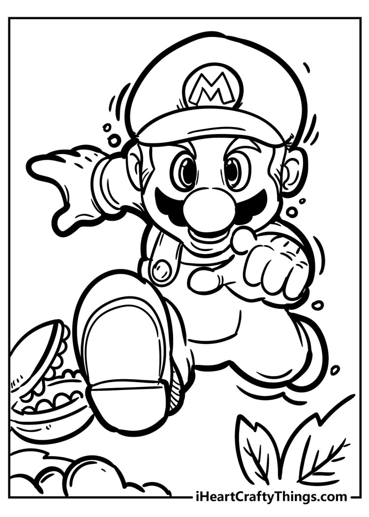 Super Mario Bros Coloring Pages (100% Free Printables) with regard to Mario Coloring Pages Free Printable