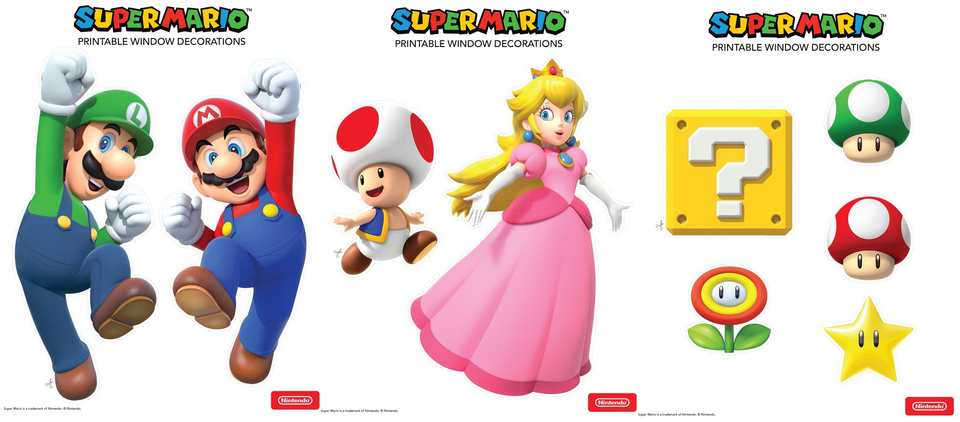 Super Mario Printable Decorations - Play Nintendo. pertaining to Free Mario Printables