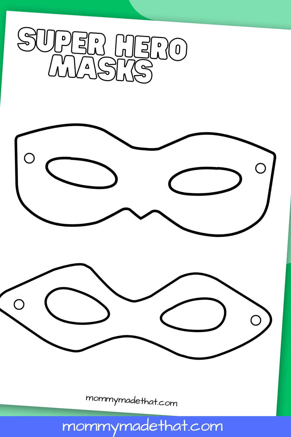 Superhero Mask Templates (Lots Of Free Printables!) for Superman Mask Printable Free