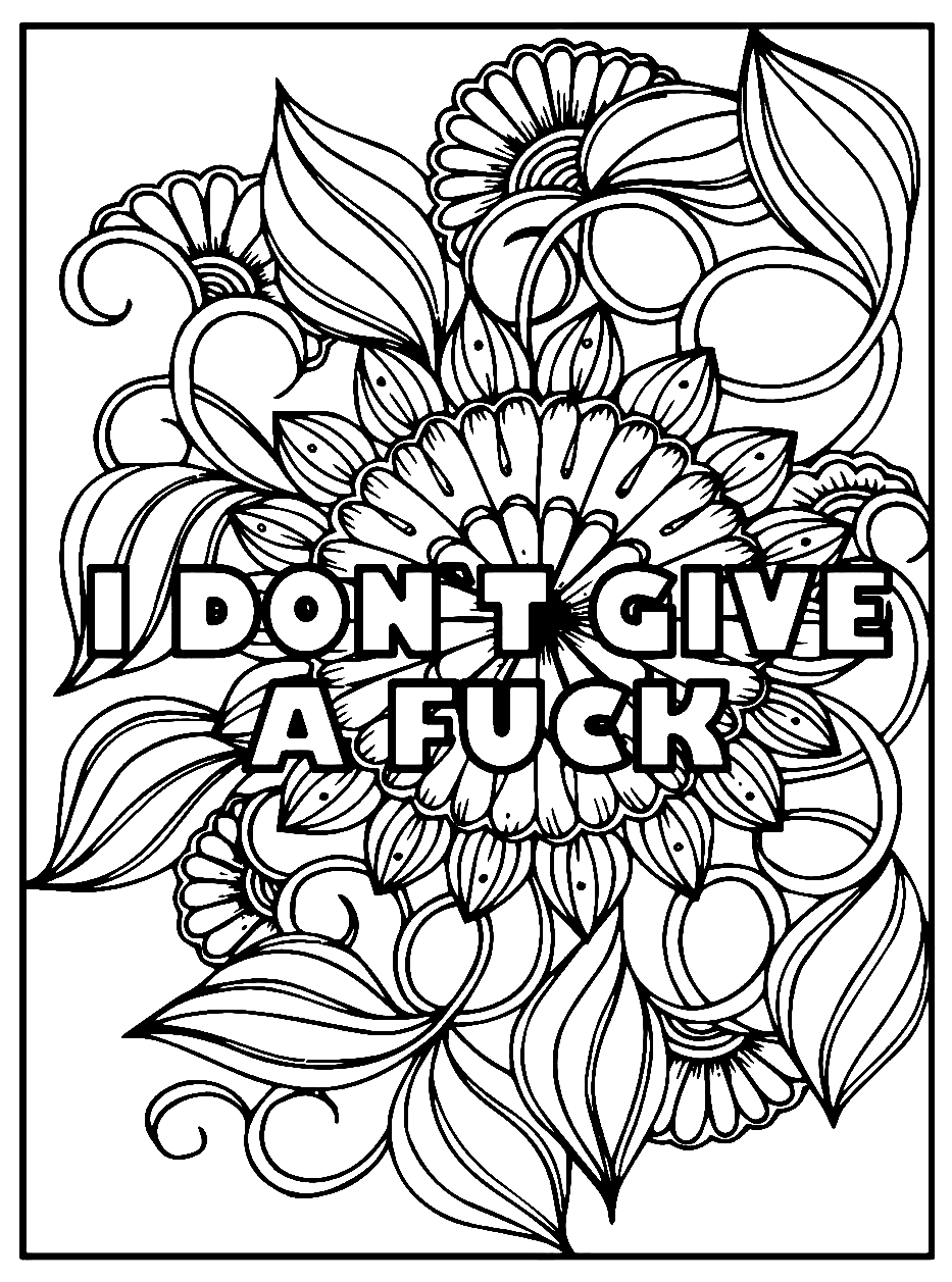 Swear Word Coloring Pages Printable For Free Download pertaining to Swear Word Coloring Pages Printable Free