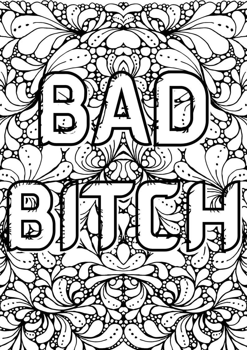 Swearing Coloring Page, Sweary Coloring Book. Swear Word Coloring within Free Printable Coloring Pages For Adults Only Swear Words