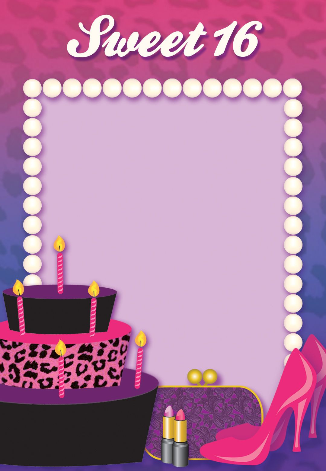 Sweet 16 - Birthday Invitation Template (Free) | Greetings Island pertaining to Free Printable Sweet 16 Birthday Party Invitations