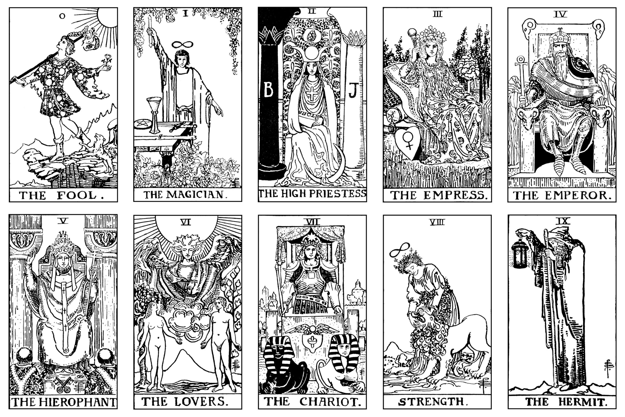 Tarot Coloring Pages — Daily Tarot Draw throughout Free Printable Color Your Own Cards