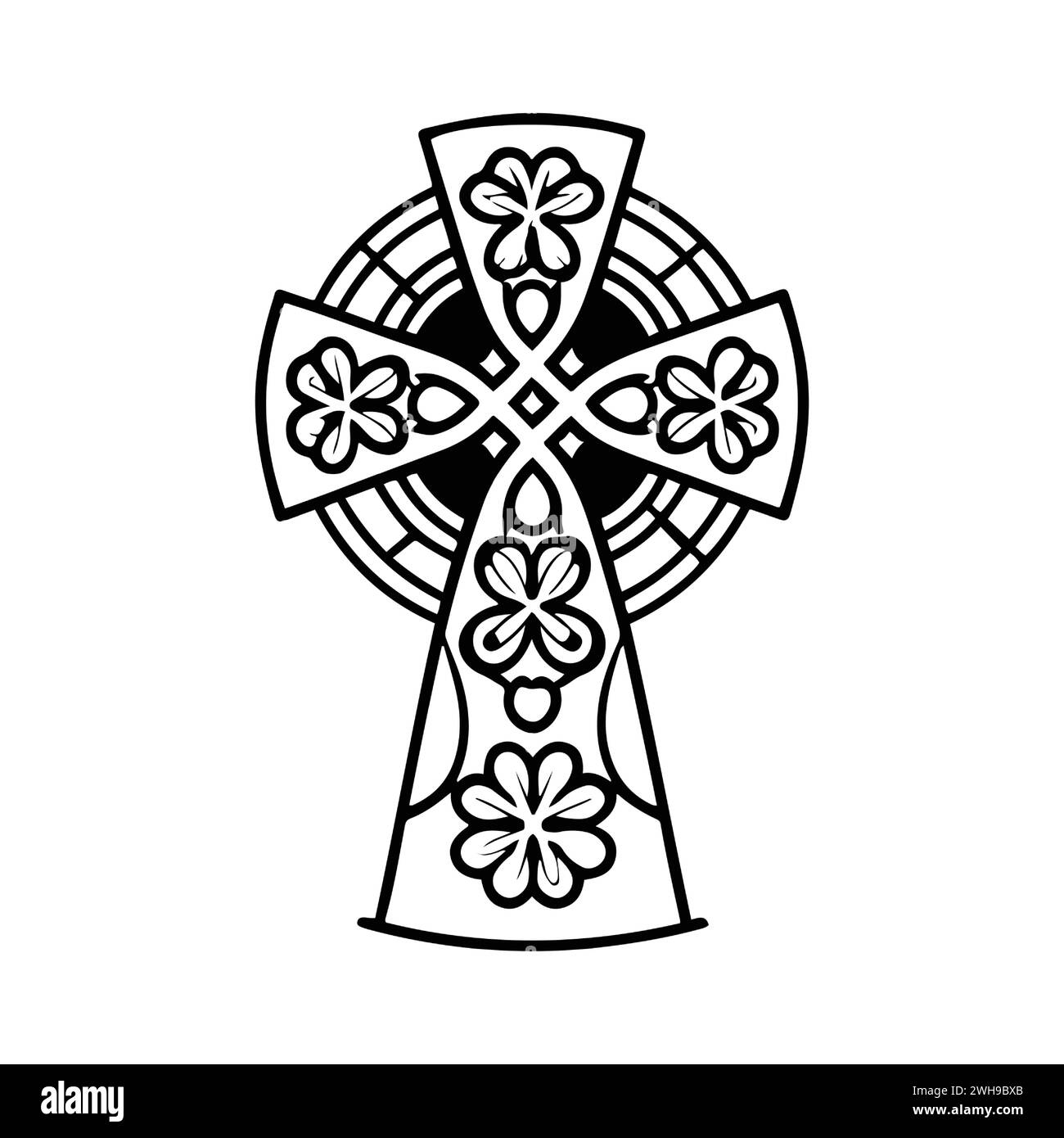 Tattoo Of Crucifix Stock Vector Images - Page 3 - Alamy intended for Free Printable Cross Tattoo Designs