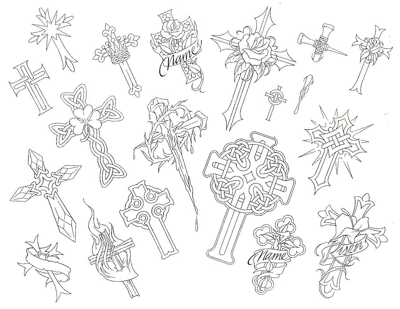 Tattoo, Tattoo Design Art, Flash Tattoo, Body Tattoo | Tattoo pertaining to Free Printable Cross Tattoo Designs