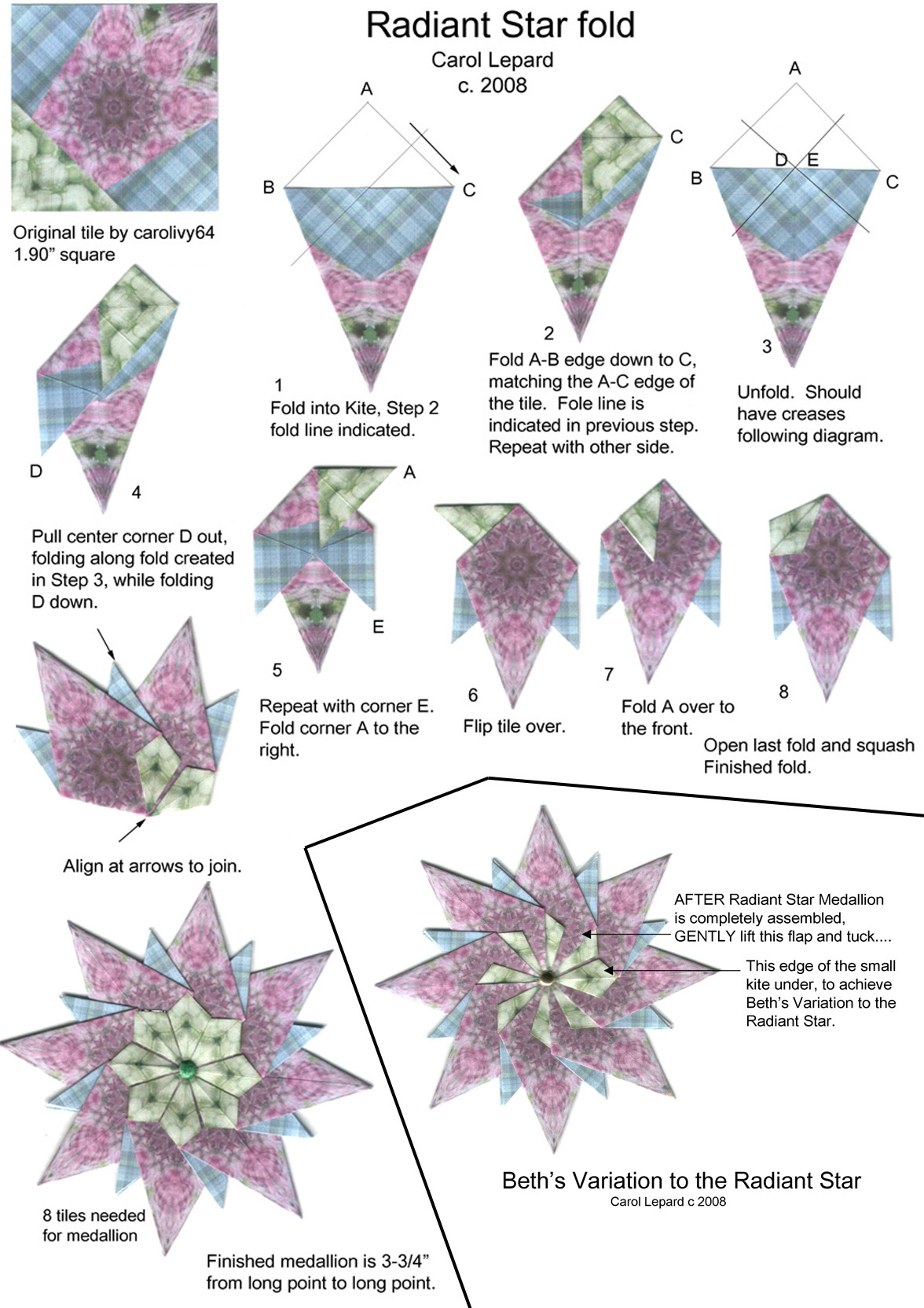 Teabag Fold Instructions with Free Printable Tea Bag Folding Patterns