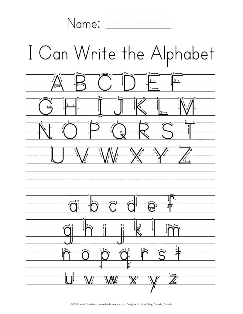 Teach Your Kids To Write The Alphabet - Lewis Creative for Learning To Write Letters Free Printables