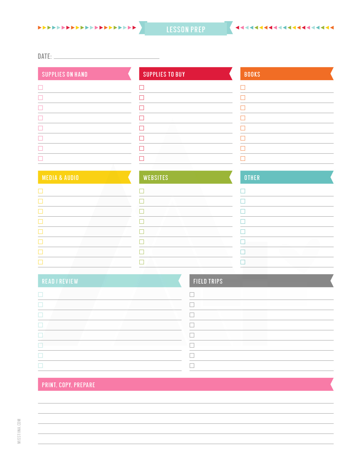 Teacher Planner • Miss Tiina pertaining to Free Printable Teacher Planner Pages