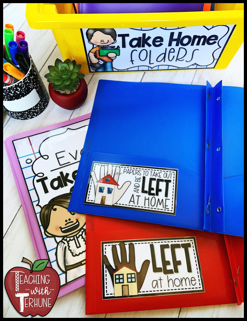 Teaching With Terhune: Daily Take Home Folders with Free Printable Take Home Folder Labels