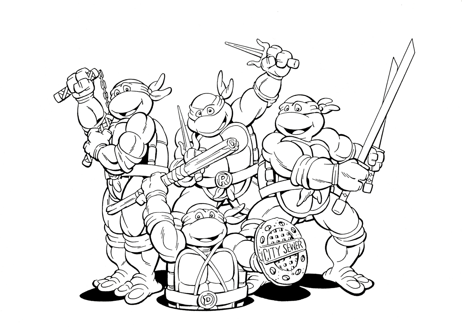 Teenage Mutant Ninja Turtles Coloring Pages within Teenage Mutant Ninja Turtles Printables Free