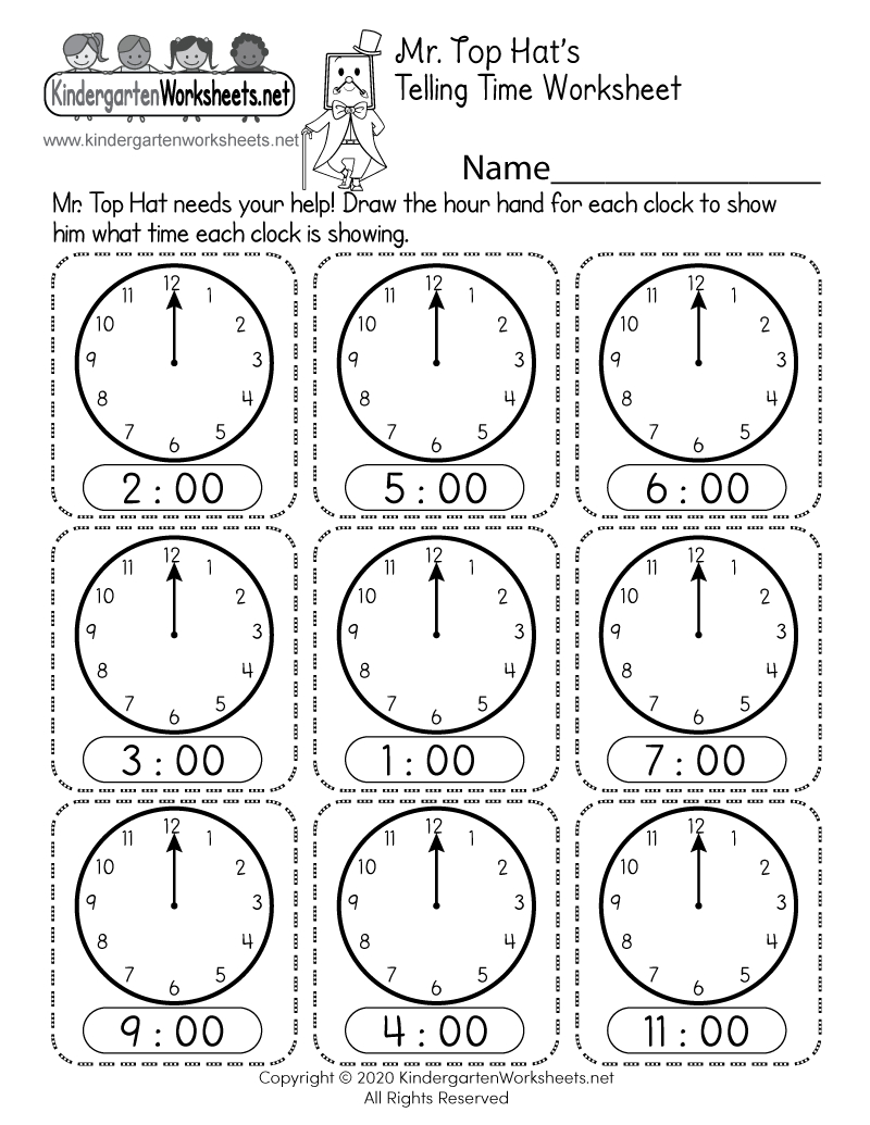 Telling Time Worksheet - Free Printable, Digital, &amp;amp; Pdf regarding Free Printable Time Worksheets for Kindergarten