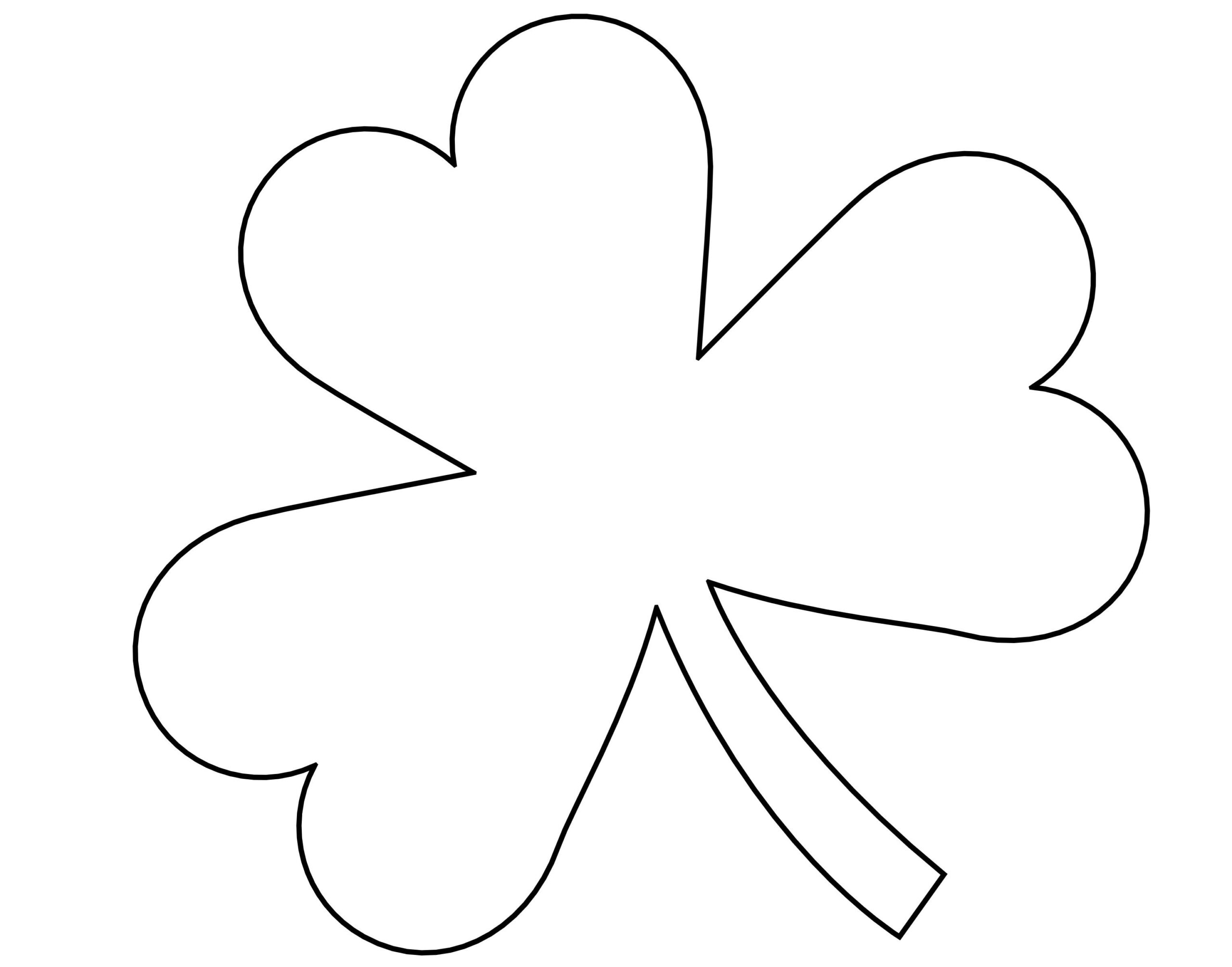 Template For Cutting Out Shamrocks | Templates Printable Free with Free Printable Shamrock Cutouts