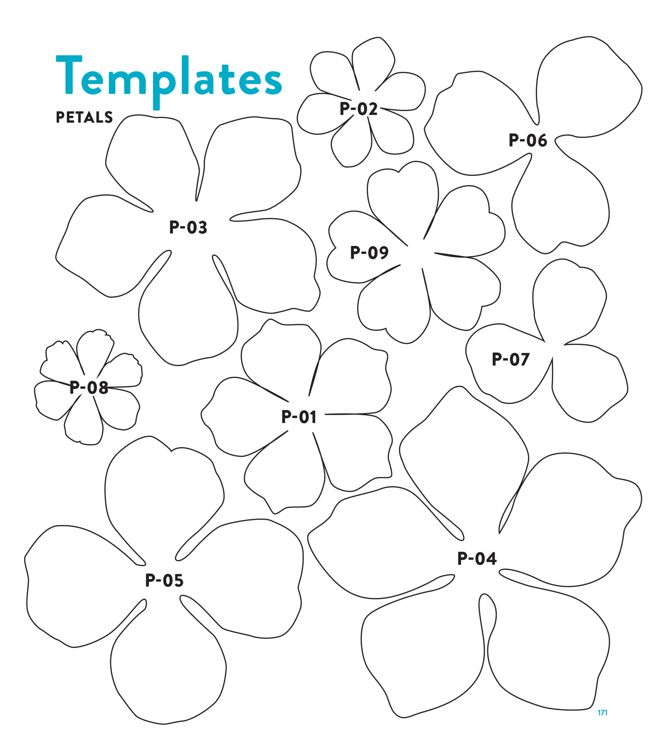 Templates intended for Free Printable Paper Flower Templates