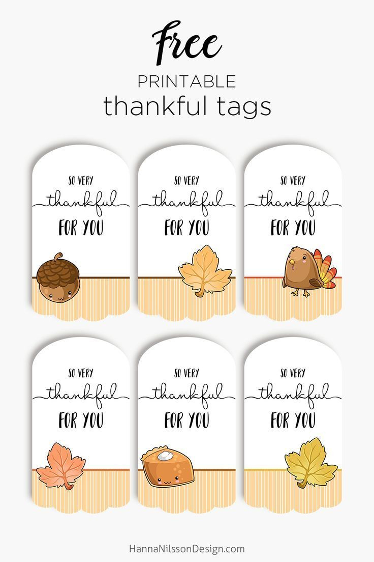 Thankful For You - Free Printable Thanksgiving Gift Tags inside Thankful for You Free Printable Tags