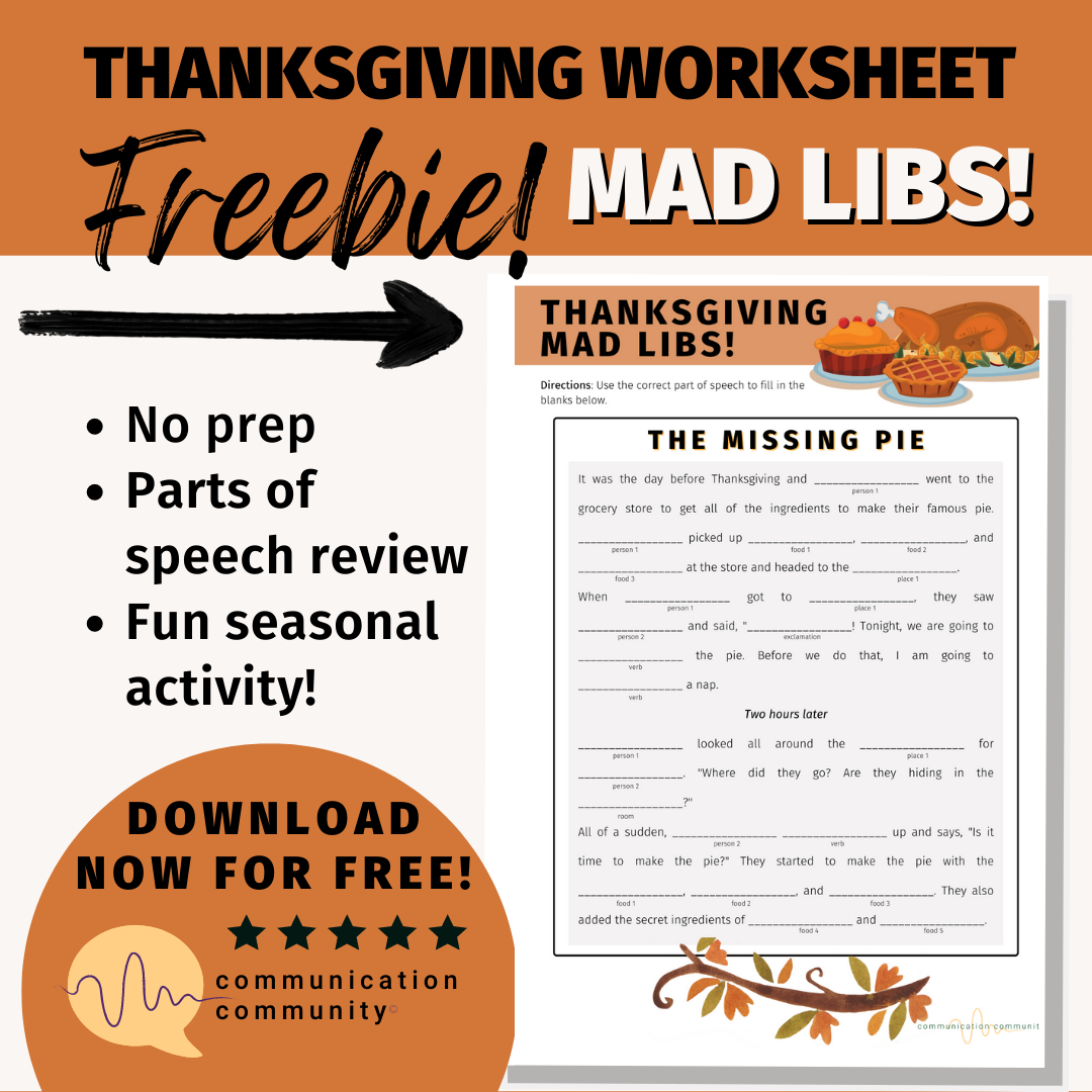 Thanksgiving Mad Libs Freebie intended for Free Printable Thanksgiving Mad Libs