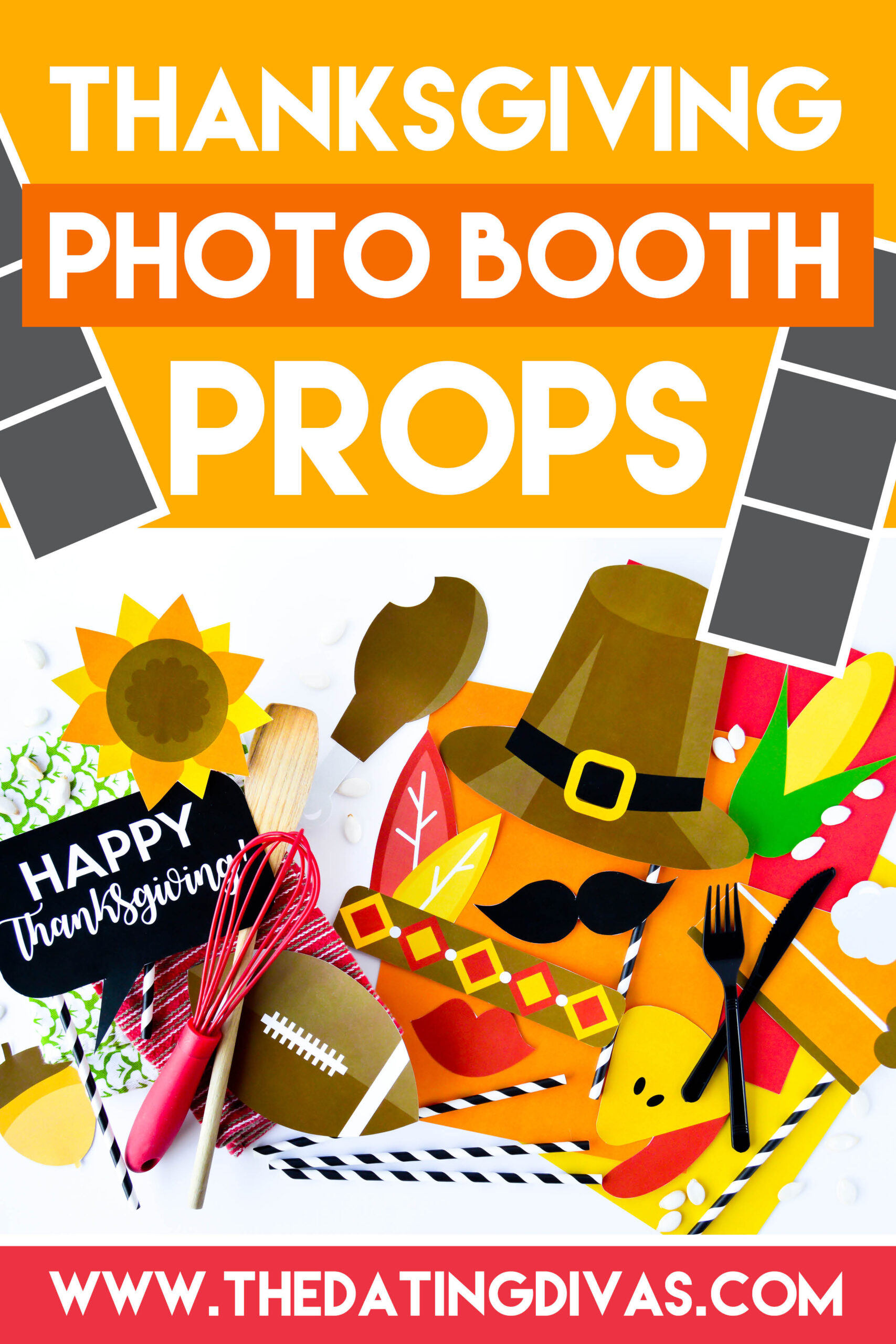 Thanksgiving Photo Booth Props - From The Dating Divas pertaining to Free Printable Thanksgiving Photo Props