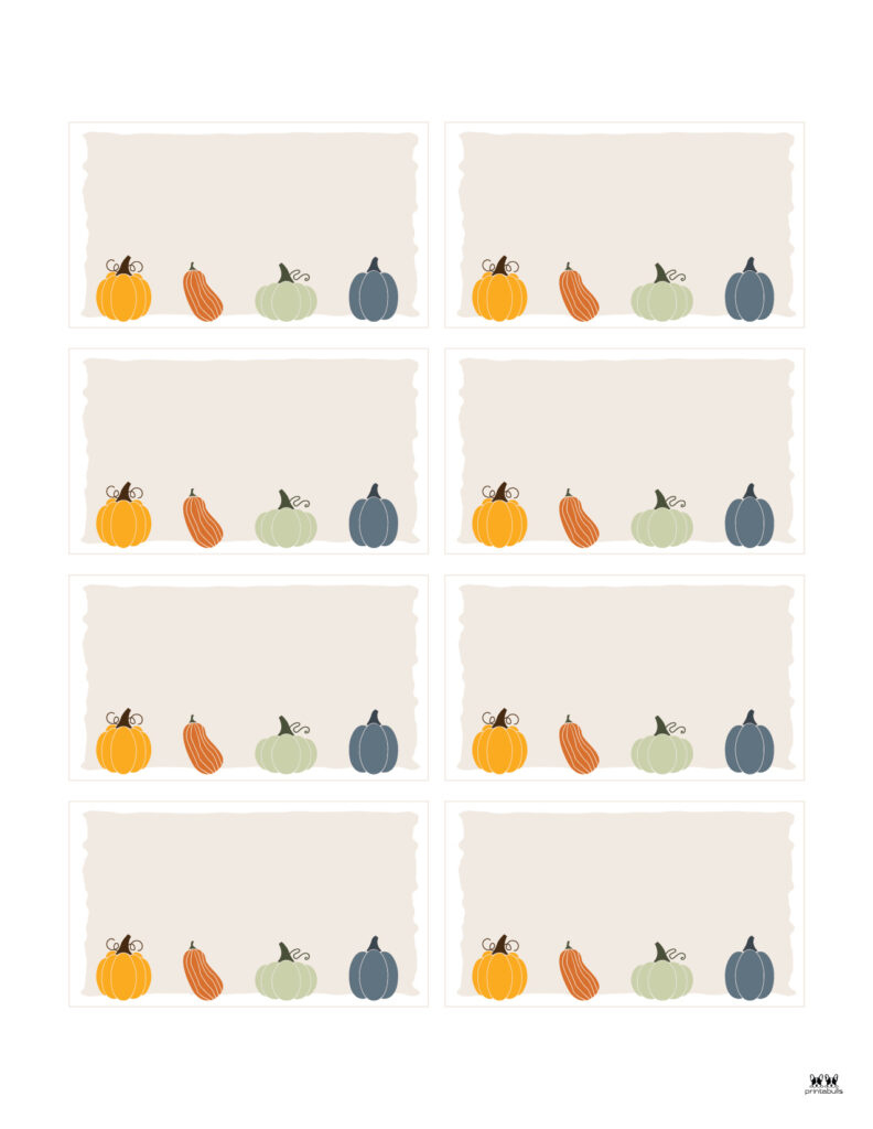 Thanksgiving Place Cards - 15 Free Printable Sets | Printabulls inside Free Printable Thanksgiving Place Cards