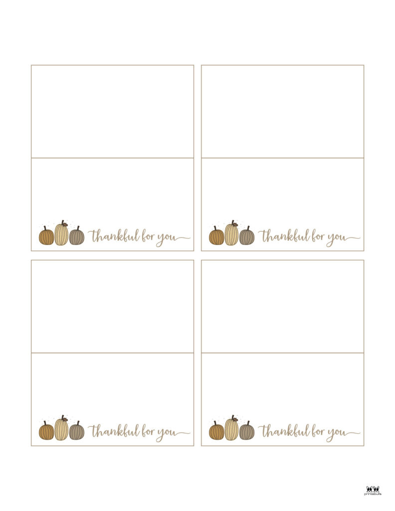 Thanksgiving Place Cards - 15 Free Printable Sets | Printabulls inside Free Thanksgiving Printables Place Cards