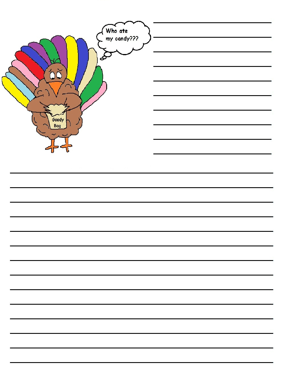 Thanksgiving Printable Writing Paper inside Free Printable Thanksgiving Writing Paper