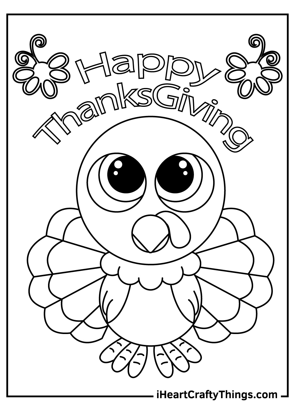 Thanksgiving Turkey Coloring Pages (100% Free Printables) in Free Printable Turkey Coloring Pages