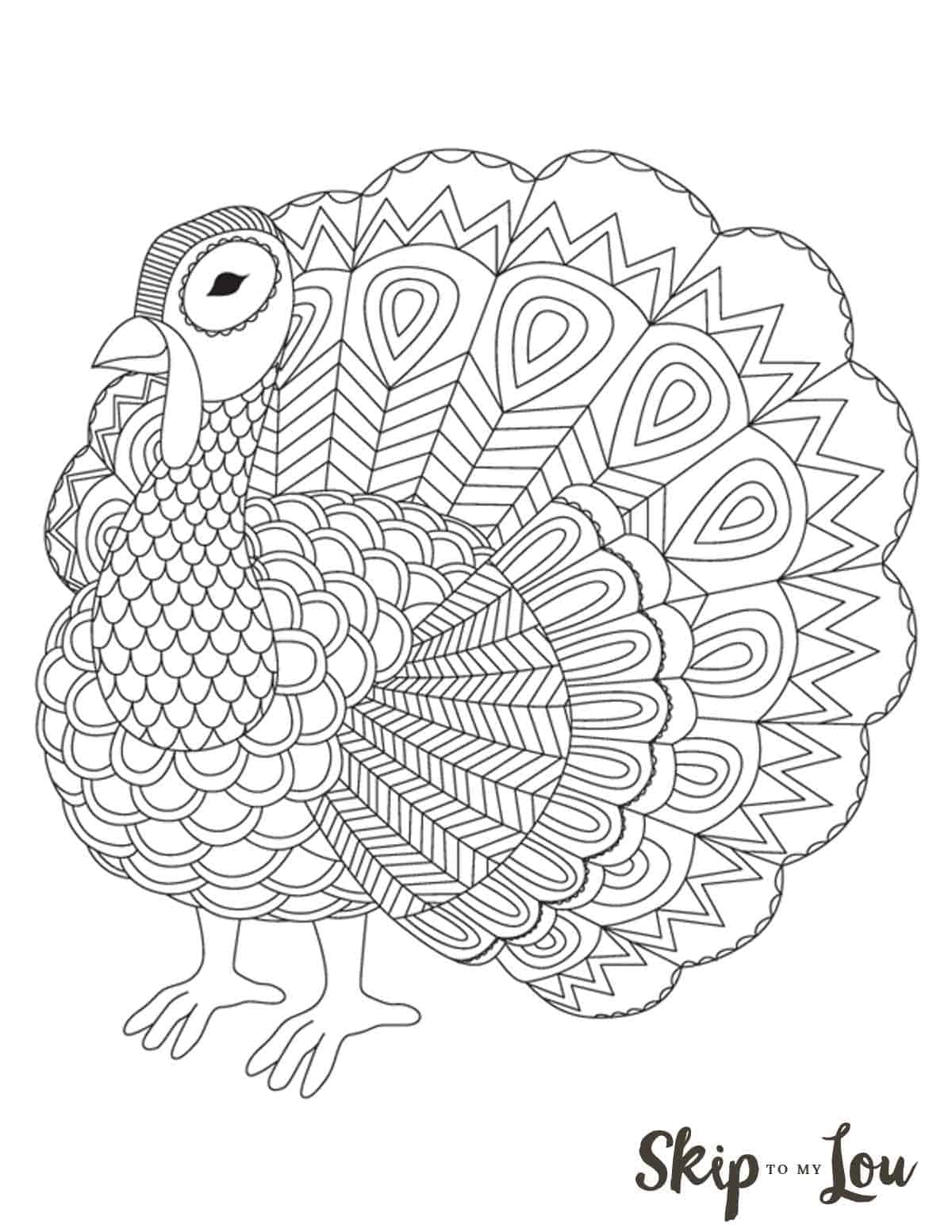 The Cutest Free Turkey Coloring Pages | Skip To My Lou in Free Printable Turkey Coloring Pages